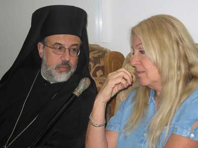 Archbishop Georges Haddad with Vassula
In Nazareth