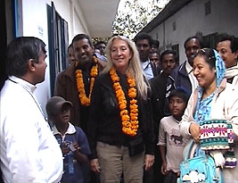Fr. Elias, Duleep, Vassula, Mrs. Chowdhury after the inauguration