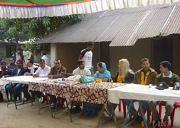 During the thanksgiving ceremony