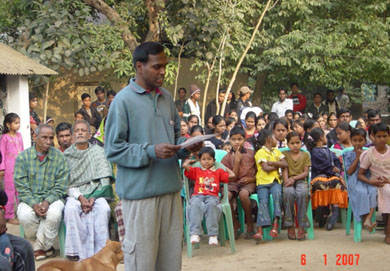 Xavier giving the thanksgiving speech