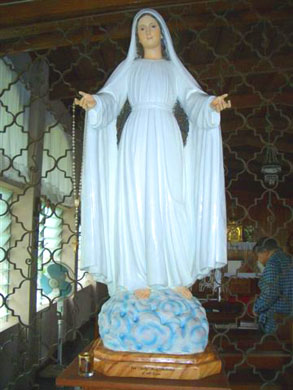 The miraculous statue of Mary Mediatrix of All Graces in the Shrine of Lipa