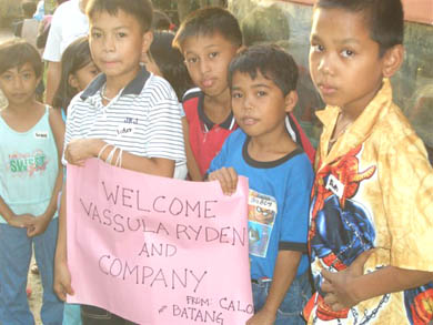 A warm welcome from the children