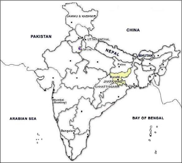 Mapa da �ndia