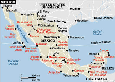 Map of Monterrey, Mexico