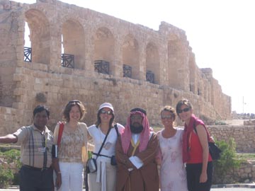 Jerash, Jordan, with the Imam
