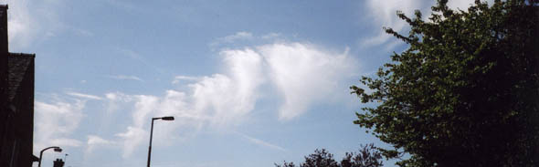 Sky with 'angel' clouds