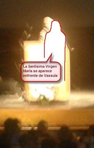 Close Up
of the Blessed Virgin Mary Appearing In Front of Vassula